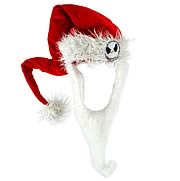 Nightmare Before Christmas Santa Jack Hat with Beard